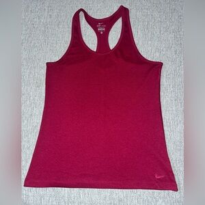 Nike Women's Dri-FIT Racerback Tank Top - Red/Pink Berry Color